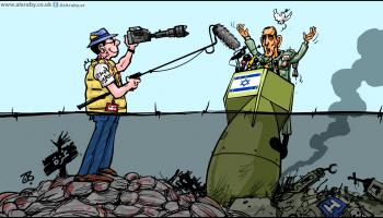 كاريكاتير الاعلام الغربي في حرب غزة / حجاج