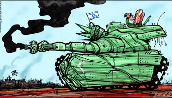 كاريكاتير نفاق اميركا غزة / حجاج