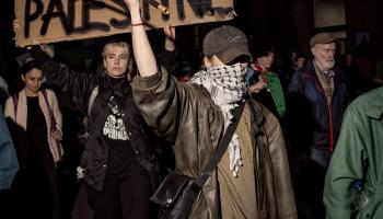 تظاهرة دعم لفلسطين في دبلن (غراهام مارتن/ Getty)