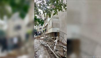 انهيار في مبنى سكني في المنصورية في لبنان (إكس)