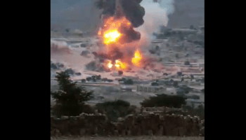 انفجار في عمران/اليمن (لقطة شاشة/إكس)
