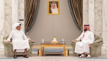 أمير قطر وولي العهد السعودي (أكس)