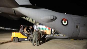 مساعدات أردنية إلى غزة (إكس)