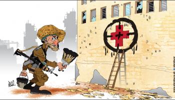 كاريكاتير استهداف مستشفيات غزة / نجم