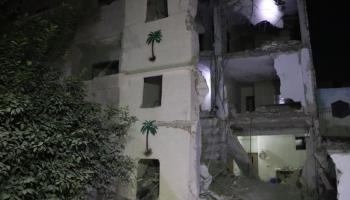 انهيار مبنى جنوب دمشق (فيسبوك/ وزارة داخلية النظام السوري)