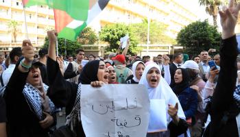 تظاهرات الطلاب المصريين لدعم غزة لم تعمّر طويلاً (حازم غودا/ فرانس برس)