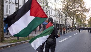 تلقى مشاركون في تظاهرات لدعم غزة تهديدات في فرنسا (عدنان فرزات/ Getty)