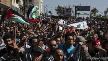 تظاهرات نصرة غزة في القاهرة من الأزهر إلى ميدان التحرير في 20 أكتوبر 2023 (محمد حسام/ Getty)