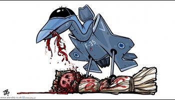 كاريكاتير الطيران الحربي الإسرائيلي / حجاج
