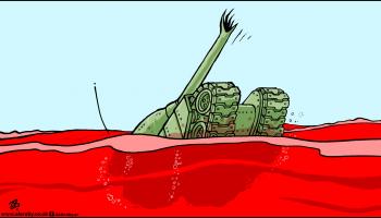 كاريكاتير دبابة الاحتلال / حجاج