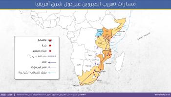 طرق تهريب الهيروين البحرية والبرية عبر الدول الساحلية في شرق أفريقيا 