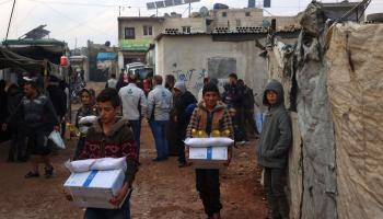  مساعدات أقل وأقل لنازحي الشمال السوري هذا العام (عارف وتاد/ فرانس برس)