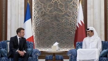 أمير قطر والرئيس الفرنسي (الديوان الأميري)