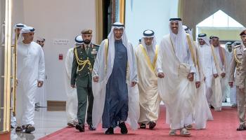 أمير قطر/محمد بن زايد/القمة الخليجية (الديوان الأميري)