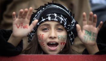 تظاهرة تضامنية مع فلسطين وغزة في كتالونيا 26/11/2023 (روبرت بونيت/Getty)