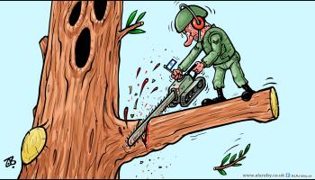 كاريكاتير نتنياهو غبي الحرب / حجاج