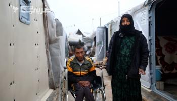 مهجّرة سورية تعاني ظروفاً صعبة في مخيمات النزوح