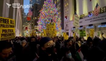آلالاف المتظاهرين في نيويورك دعماً لغزة 