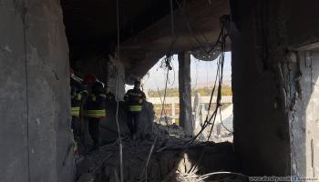 آثار القصف الذي استهدف منزل رجل أعمال في أربيل (العربي الجديد)