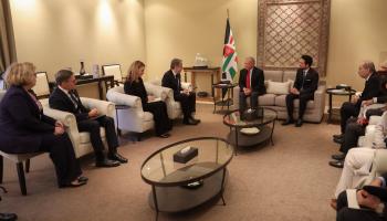 خلال لقاء الملك الأردني بلينكن (الديوان الملكي)