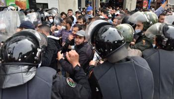 مواجهات سابقة بين الأساتذة والشرطة في المغرب (جلال مرشدي/ الأناضول)
