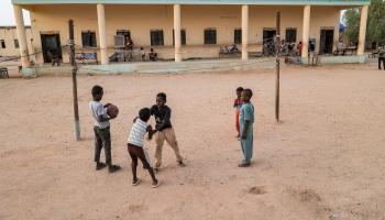 مدرسة تحولت إلى مركز إيواء في السودان (أشرف شاذلي/ فرانس برس)