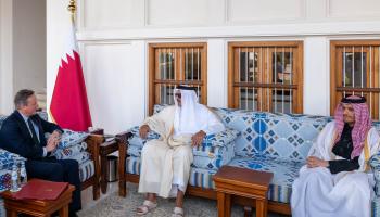 أمير قطر يبحث مع كاميرون الأوضاغ في غزة (الديوان الأميري)