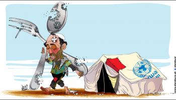 كاريكاتير لاجئو غزة / نجم