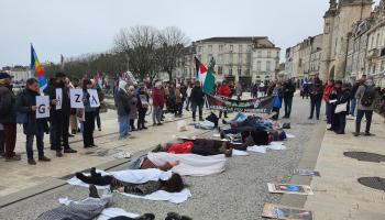من تظاهرة في فرنسا ضد العدوان على غزة (ناصر السهلي)