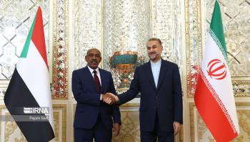 لقاء امير عبد اللهيان ووزير الخارجية السوداني الصادق علي في طهران (إرنا)