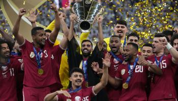 منتخب قطر يحتفل بلقب كآس آسيا للمرة الثانية توالياً