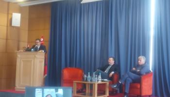مؤتمر هيئة الدفاع عن بشير العكرمي في تونس (العربي الجديد)