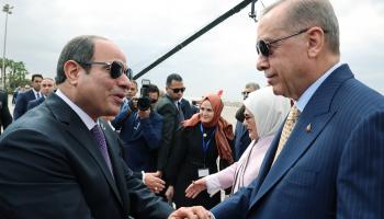 السيسي يستقبل أردوغان في القاهرة (الأناضول)