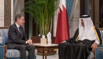 أمير قطر يستقبل وزير الخارجية الأميركي (الديوان الأميري)