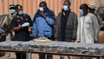خلال ضبط مخدرات في ليبيا عام 2022 (بوريما حاما/ فرانس برس)