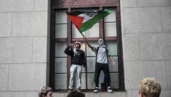 مناصرون لفلسطين في نيويورك (فاتح أكتاش/ الأناضول)