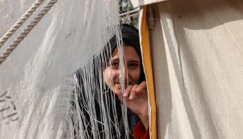 فتيات فلسطينيات في قطاع غزة (محمد عابد/ فرانس برس)