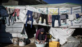 حرب غزة في شهرها الخامس، خيمة نزوح في رفح (عبد زقوت/الأناضول)