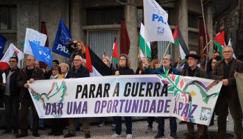 تظاهرة تضامنية مع الفلسطينيين ببورتو البرتغالية، 19 مارس (إستيلا سيلفا/Epa)