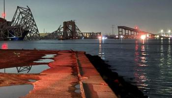 انهيار جسر بالتيمور الأميركية (رويترز)