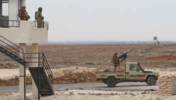 جنود أردنيون على الحدود السورية، فبراير 2022 (خليل مزرعاوي/فرانس برس)