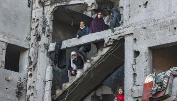 في رفح شمالي قطاع غزة (محمد عبد/ فرانس برس)