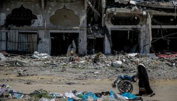 آثار القصف الإسرائيلي في شمال قطاع غزة (فرانس برس)