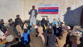 قطر الخيرية تدعم اللاجئين الأفغان في باكستان (قطر الخيرية)