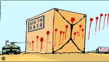 كاريكاتير مجزرة شارع الرشيد غزة / حجاج
