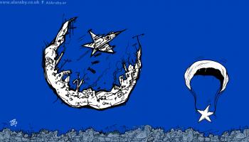 كاريكاتير هلال غزة رمضان / حجاج