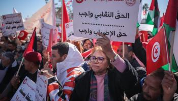 احتجاج عمالي في تونس 2 مارس 2024 (حسن مراد