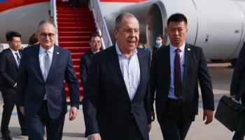 وزير الخارجية الروسي سيرغي لافروف يصل إلى بكين (تليغرام)