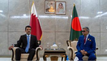 أمير قطر ورئيس بنغلاديش (وكالة الأنباء القطرية)