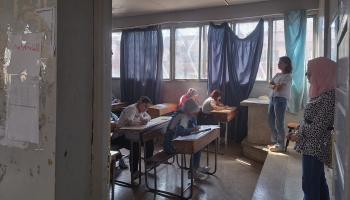 صورة متداولة عن امتحانات رسمية في سورية (إكس)
